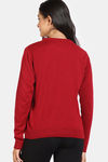 Zivame Retro Peek Jumpers Flat Knit Loungewear Top - True Red — thumbnail 4